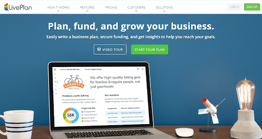 the Picture Shows the Software That Will Help You Write a Business Plan Namely the Live Plan