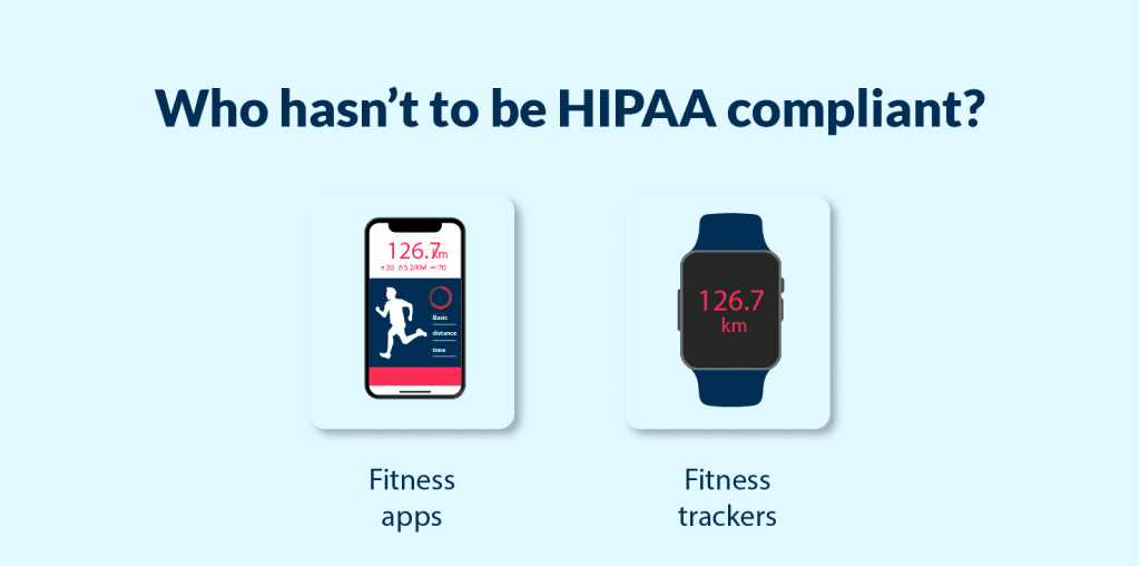 Kinds of app and devices, that do not need to match hipaa compliant mobile app requirements