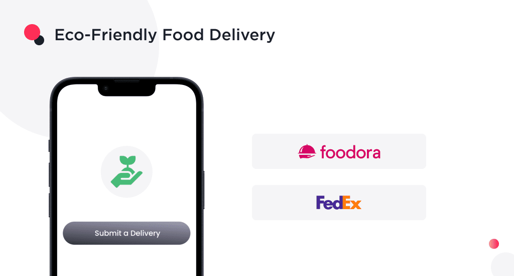 the Image Shows Eco friendly Food Delivery 