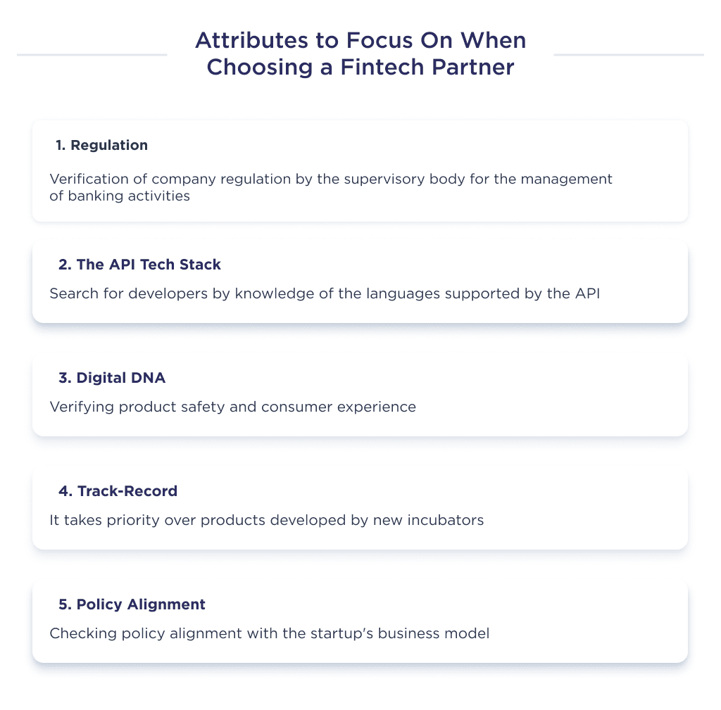 the Illustration Shows Attributes to Focus on when Choosing a Fintech Partner