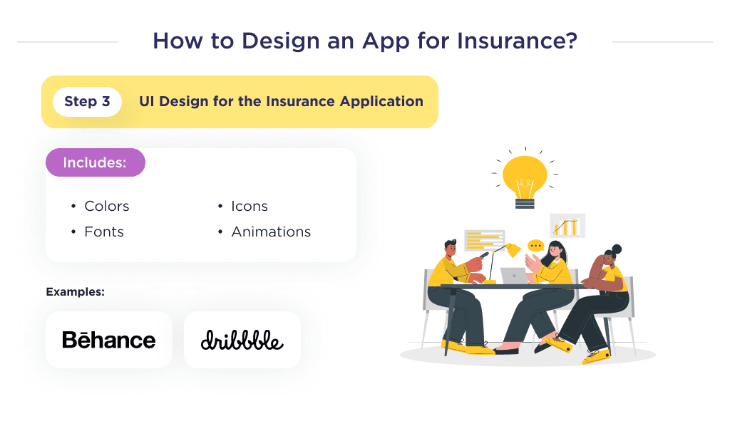 the Illustration Shows the Final Step in Insurance Application Design Denoting the Design of the Uj for the Insurance Application