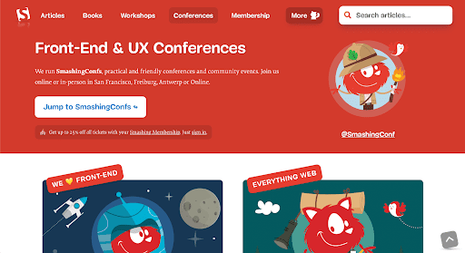 This Screenshot Shows the Landing Page of the Front end and Ux Conference