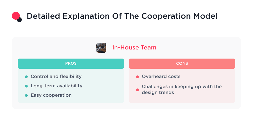 This Picture Shows the Pros and Cons of an In house Design Team