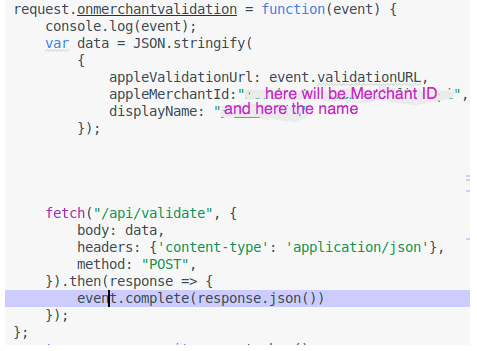 Step26 | Spdload Code for Completing Merchant Validation