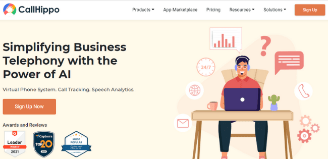 the Picture Shows One of the Customer Relationship Management Tools Namely Callhippo 28 Best Saas Tools for Businesses Startups in 2025 Spdload