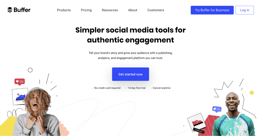 the Picture Shows One of the Social Media Management Tools Namely Buffer 28 Best Saas Tools for Businesses Startups in 2025 Spdload