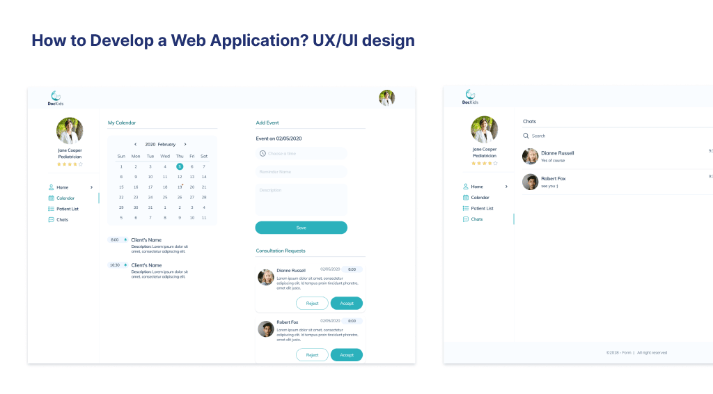 UX/UI design part is another crucial point of how to build a web app