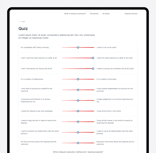 Delivering a User-Friendly and Efficient Dispute Resolution Platform