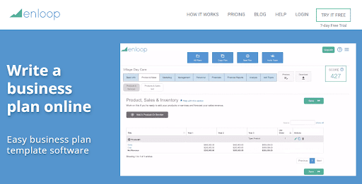 the Picture Shows the Software That Will Help You Write a Business Plan Namely the Enloop