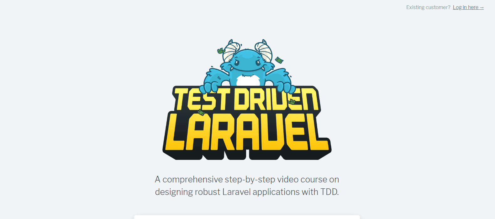 Test Driven Laravel Main Page