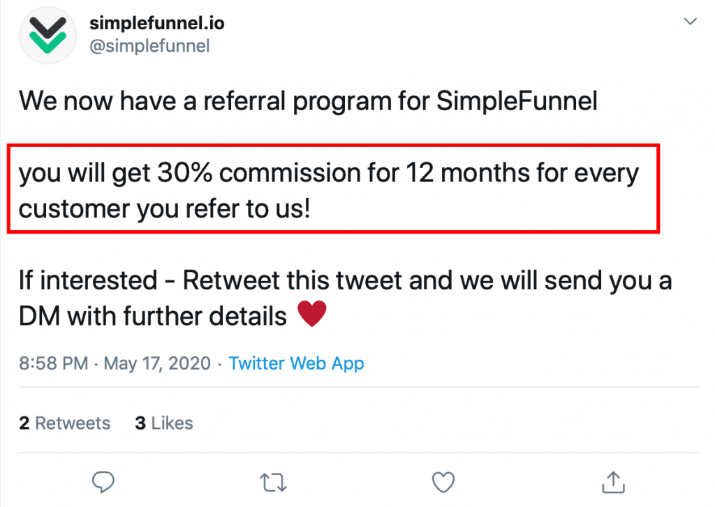 the Picture Shows a Twitter Profile Namely Simple Funnel 