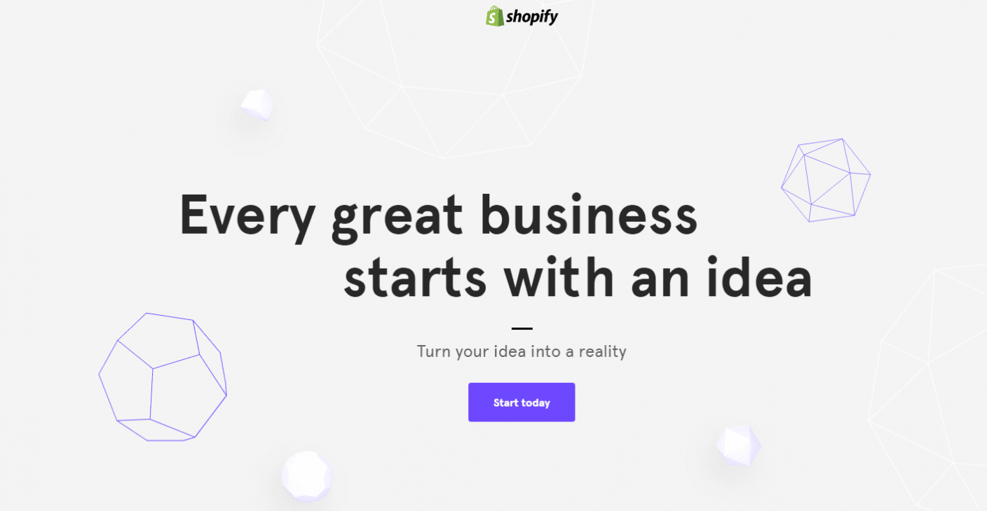 the Picture Shows the Shopify Registration Landing Page 9 Startup Landing Page Strategies  Tips 2025 Spdload