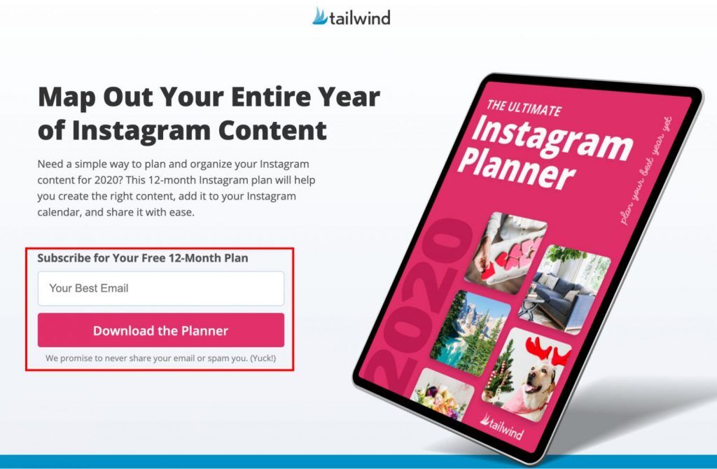 the Picture Shows an Example of an Instagram Page for Generating Leads Tailwindapp  Saas Social Media Marketing in 2025 Strategies Tips and Tools Spdload