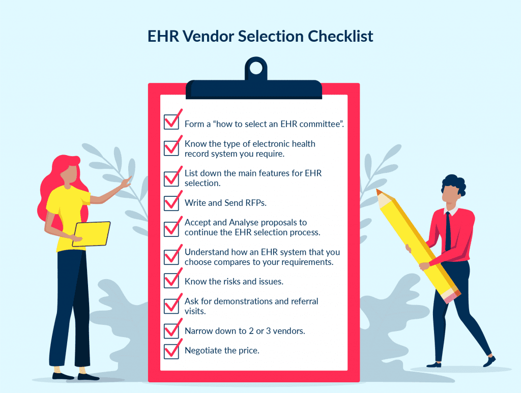 Ehr Vendor Selection Checklist How to Select the Best Ehr System Process Criteria  Tips Spdload