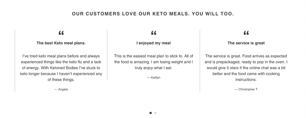 the Picture Shows the Section with Reviews